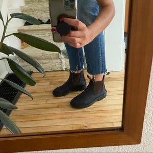 Blundstone Leather Black and Brown Chelsea Boots
